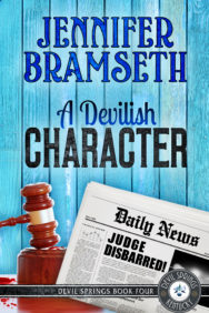 A Devilish Character cozy mystery novel cover