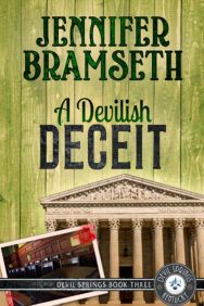 A Devilish Deceit cozy mystery novel cover
