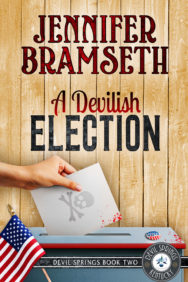 A Devilish Election cozy mystery novel cover