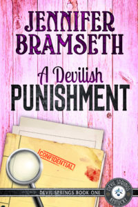 A Devilish Punishment cozy mystery novel cover